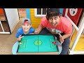 LUCAS E PAPAI BRINCAM DE FUTEBOL DE SPINNER