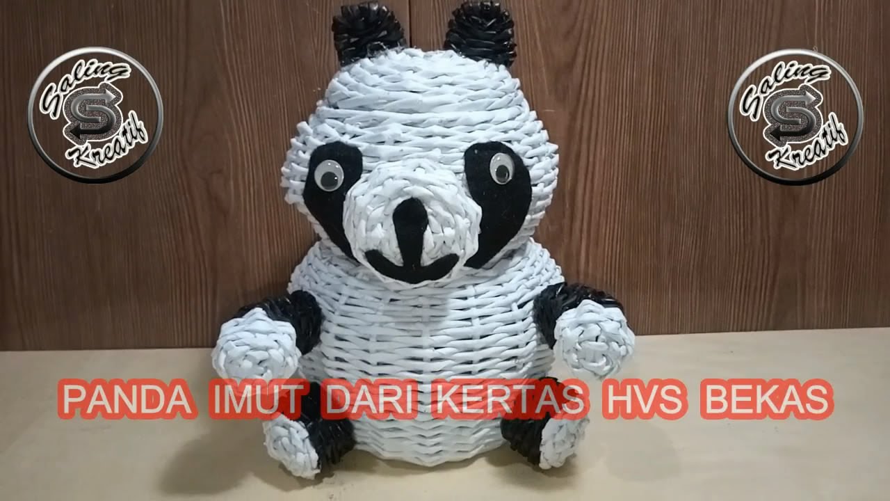 CARA BUAT  PANDA IMUT DARI  LIMBAH KERTAS  YouTube