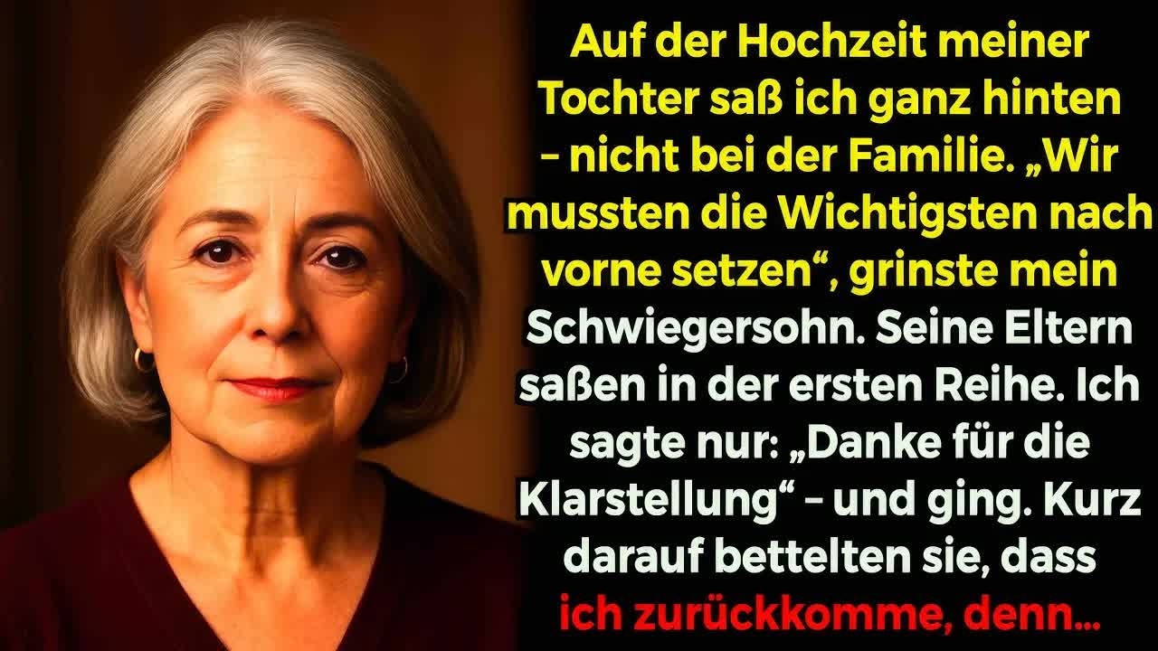 „Wir mussten Prioritäten setzen“, lächelte mein Schwiegersohn  Ich saß ganz hinten bei der Hochzei