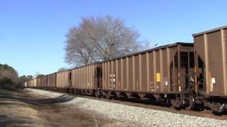 BNSF 5957 leads a EB loaded coal train through Chase AL 12-10-16
