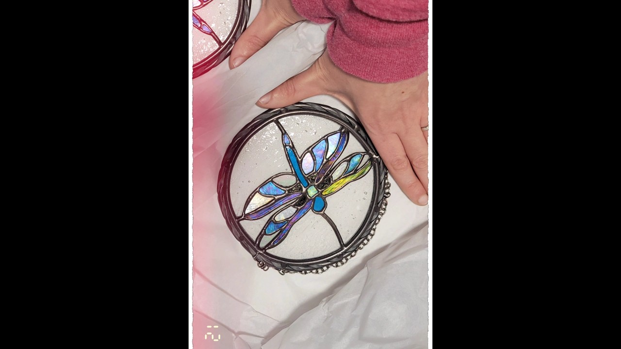 Miniature Stained Glass Dragonfly