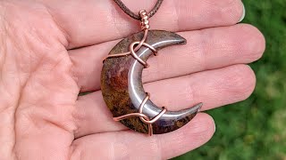 One Wire Crescent Moon Pendant Wire Wrapping Tutorial