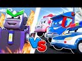 Oh no! Super Rescue Squad must stop the EVIL ROBOT | Cars &amp; Trucks Rescue for Kids | Super Truck