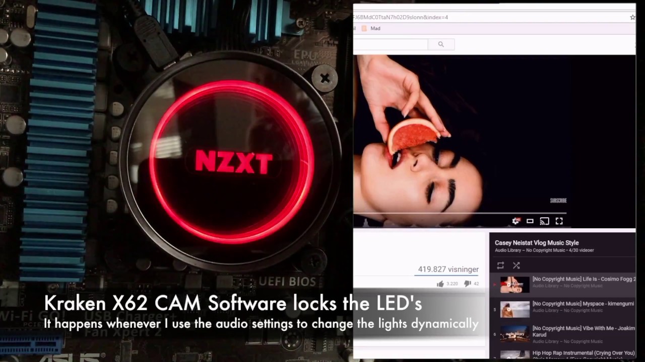 Kraken X62 Cam Software Bug Locks The Led Rgb Lights Youtube