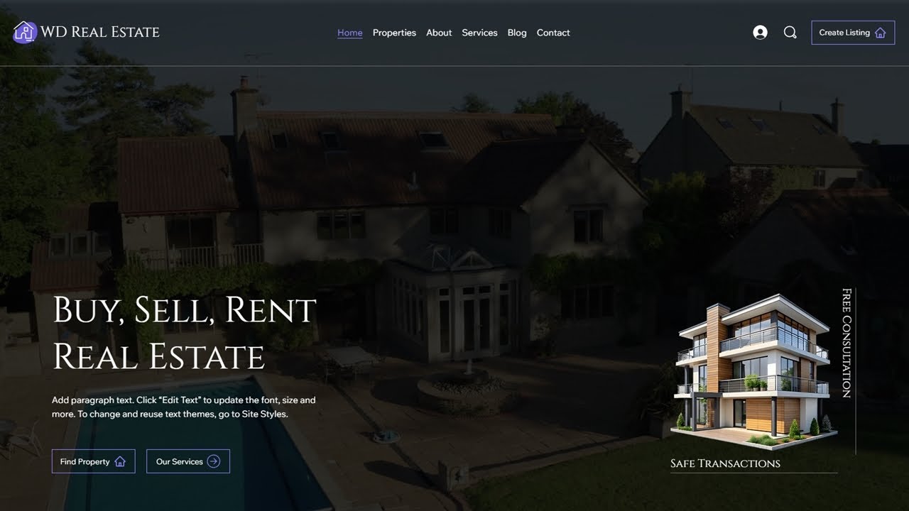 Best Wix Real Estate: Realty Website Template