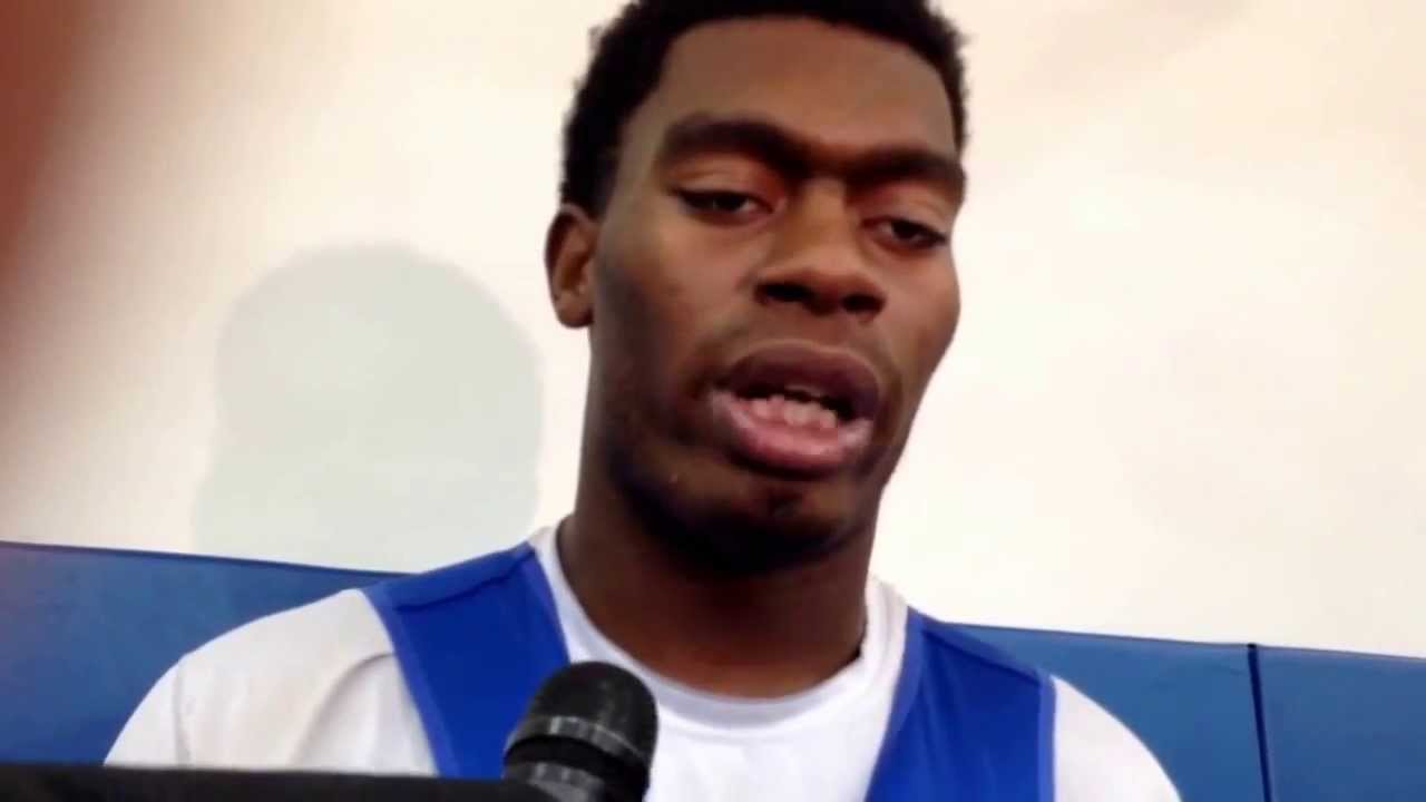 Dakari Johnson speaks before UK's exhibition with Transylvania