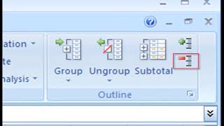 Excel 2007  Organizing Data