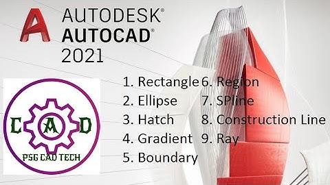 3. AutoCAD Tutorial for Beginners Rectangle, Ellipse, Hatch,Boundry, Region, SPline