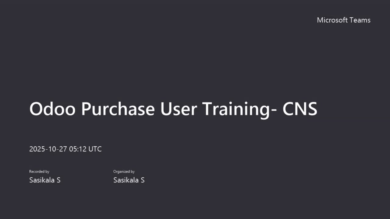 Odoo Purchase Module Training in Tamil | Complete User Guide