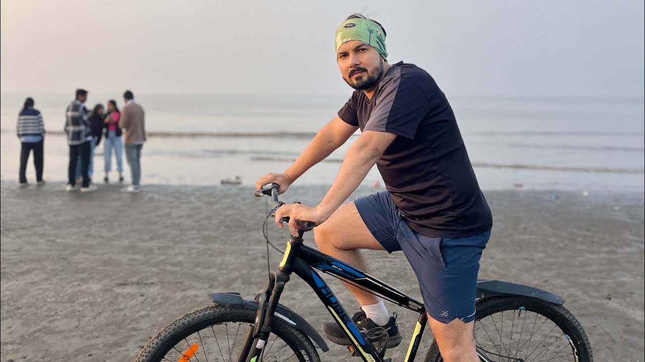First time cycling 45 km (VISIT DUMAS BEACH)
