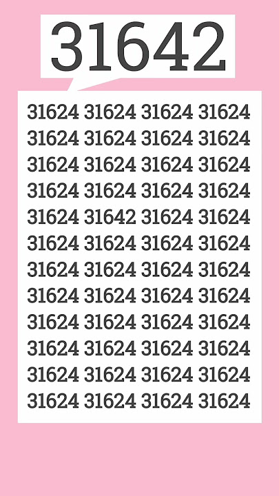 How fast did you locate the odd 31642? #fypシ゚viral #fypviral #fyp #iqtest #shorts #eymath