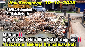 UpDate Hulu - Hilir 6km kali Srengseng‼️ Review Excavator Bekerja Normalisasi kali #dedimulyadi