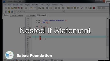 Nested if statement, Computer Science Lecture | Sabaq.pk