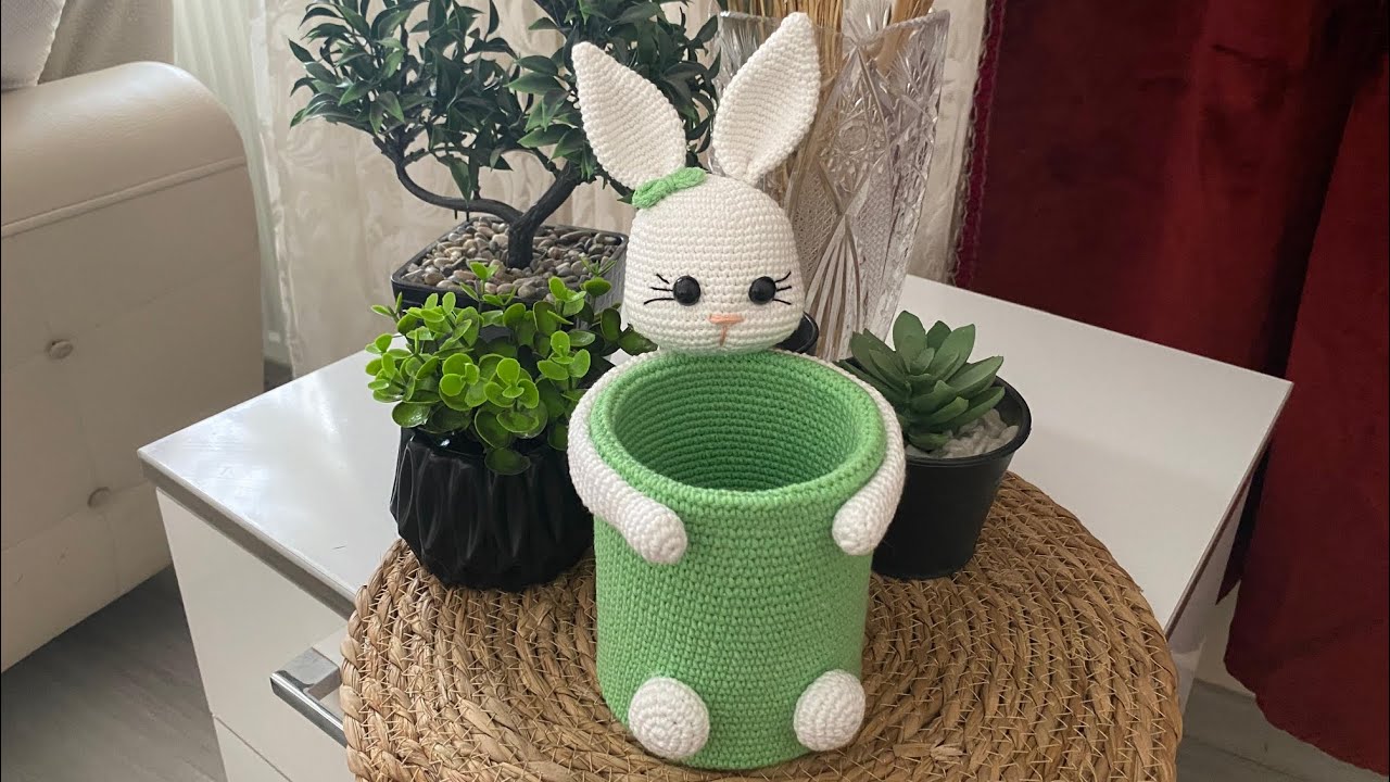 Amigurumi tavşan kalemlik yapımı 🐇🐇🐇 salça kutusundan harika bir geri dönüşüm (bölüm 1)
