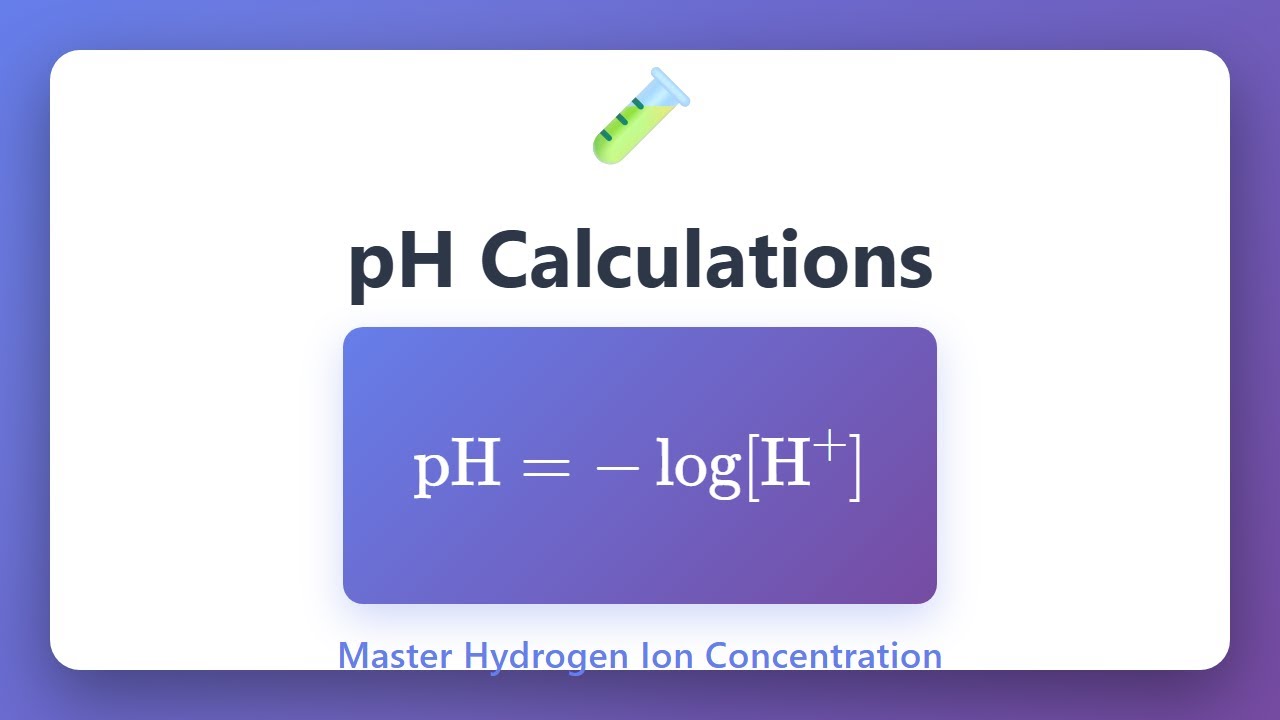 pH Calculations Explained: How to Calculate pH from Hydrogen Ion ...