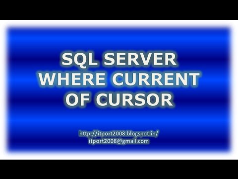 Where Current Of Cursor in SQL Server