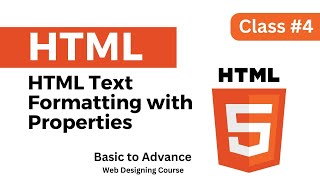 HTML Text Formatting with properties | HTML course Urdu/Hindi Tutorial #4