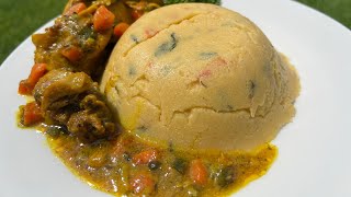 Jamaican Tun cornmeal with a twist