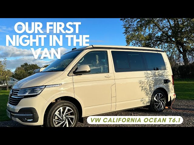 Our first night in a VW California Ocean on a campsite in Stratford Upon  Avon 