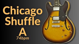 Chicago Shuffle 12 Bars Guitar Backing Track in A Major