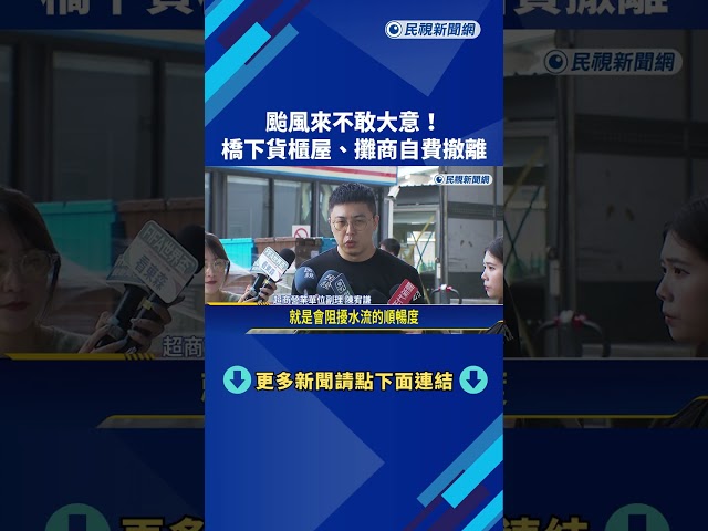 颱風來不敢大意! 三重重新橋下貨櫃屋.攤商自費撤離－民視新聞