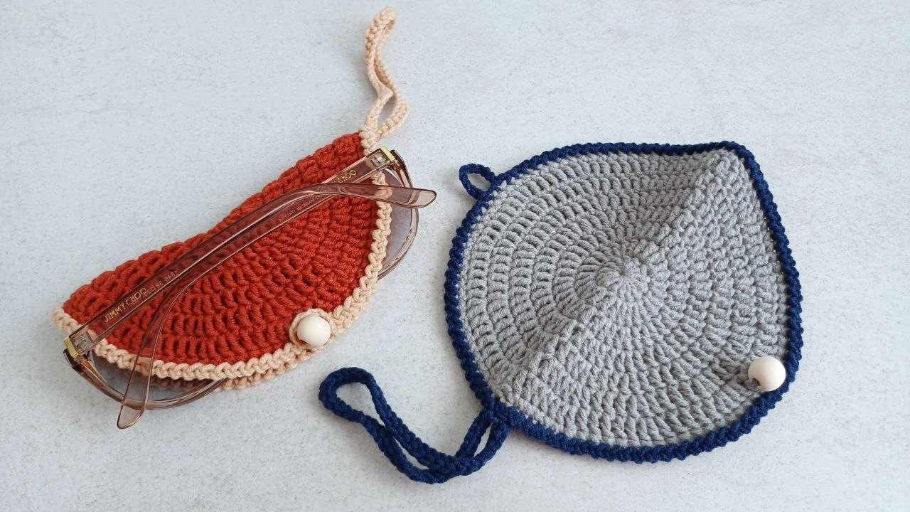 Легкий и милый чехол для очков крючком | Пошаговый урок 🧶