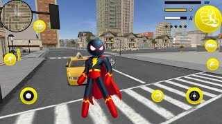 Superhero Stickman Rope Hero Gangstar Crime Mafia | Amazing Stickman Rope Hero Android GamePlay screenshot 2