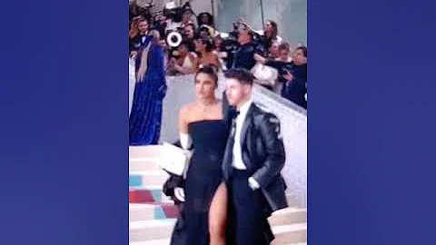 Priyanka Chopra and Nick Jonas twin in black at the Met Gala 2023