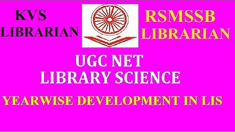 UGC NET LIBRARY SCIENCE | RSMSSB LIBRARIAN grade III I KVS LIBRARIAN