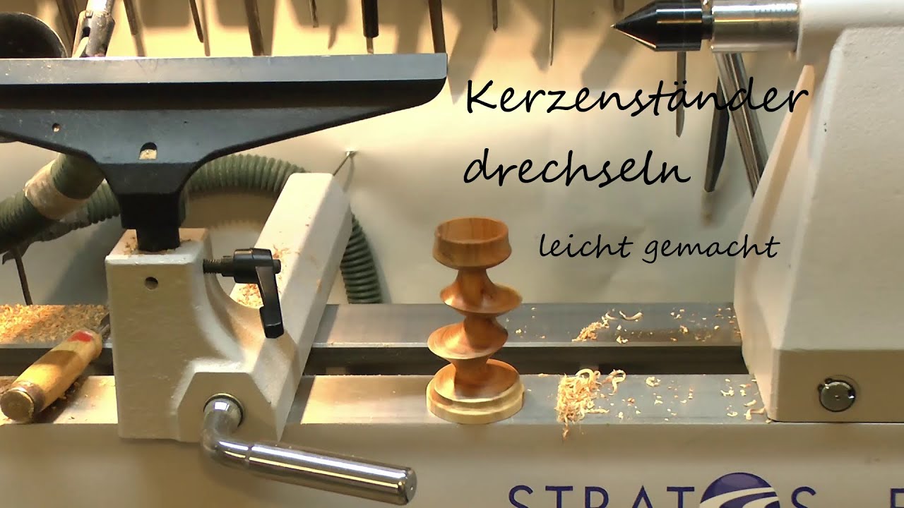 Exzentrisch Drechseln - Kerzenständer aus Eibe