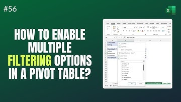 Apply Multiple Filters for a Pivot Table Using this Method - Shiva Charan