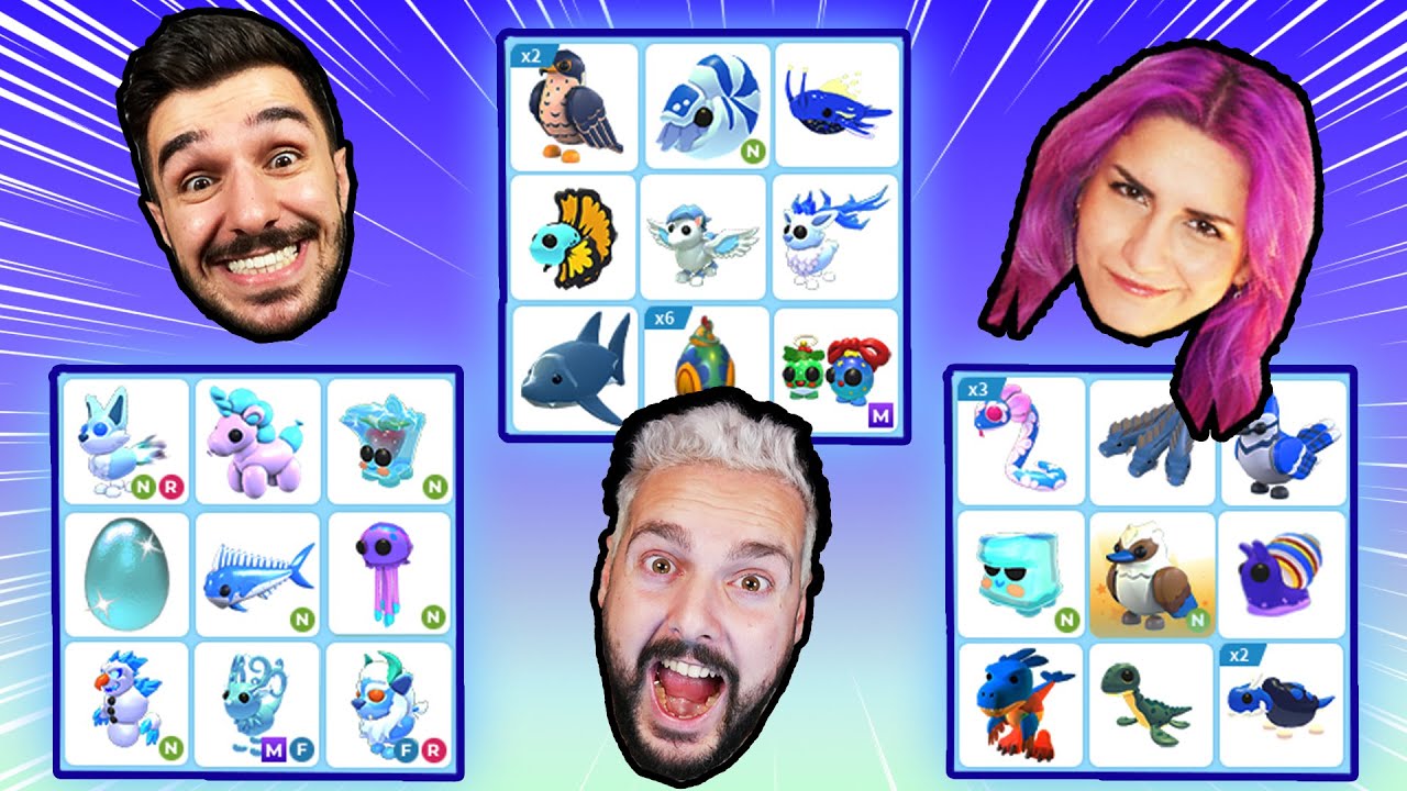 24H NUR BLAU CHALLENGE in Adopt Me! Mit Kaan, Dania, Claudio