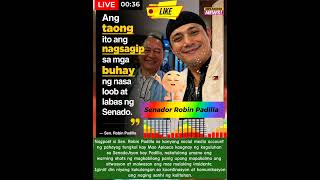 Nagpost si Sen Robin Padilla sa kanyang social media account ng pahayag tungkol kay Mao Aplasca#news