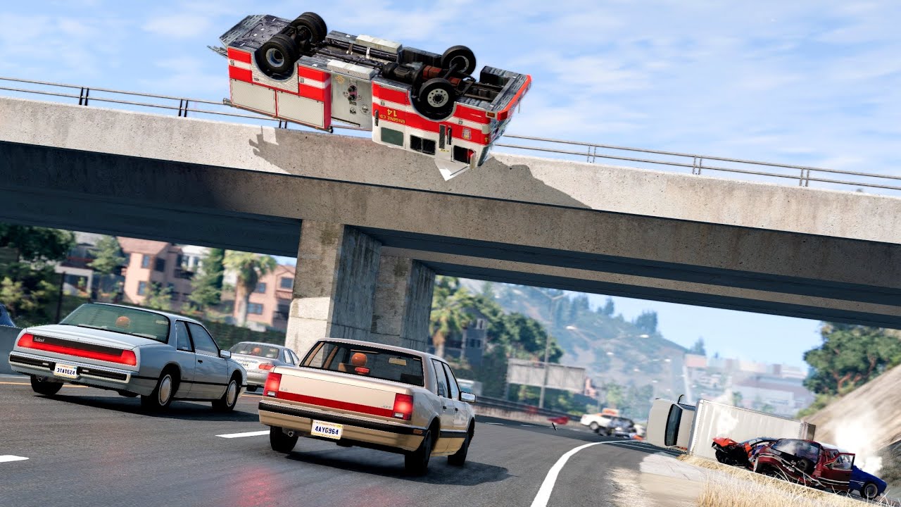 Cars vs Glass Bridge 😱 BeamNG.Drive