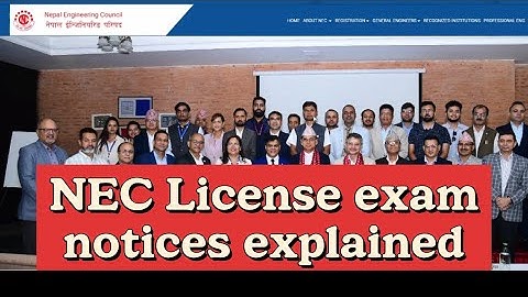 Guide to NEC License Exam Notices | Guide for All Engineering Students in Nepal