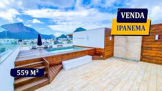 IPANEMA RUA REDENTOR INCRÍVEL E LUXUOSA COBERTURA 559M² REFORMADA PORTEIRA FECHADA 4 SUÍTES 3 VAGAS