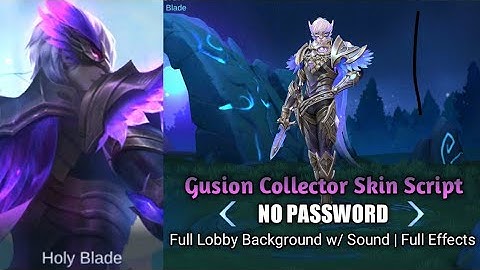 Gusion Collector Skin Script  | Night Owl | No Password | Mobile Legends