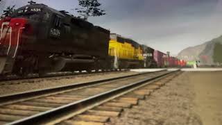 SP 8550 eastbound manifest on Trainz Simulator 3