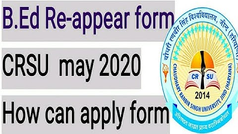 B.Ed Re-appear from CRSU Naveen Dahiya