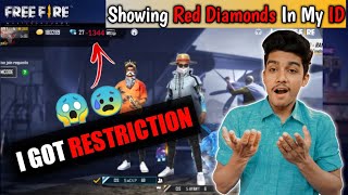 RESTRICTION ON FREE FIRE ID || MINUS DIAMONDS HOW? || SOLUTION || GARENA FREE FIRE