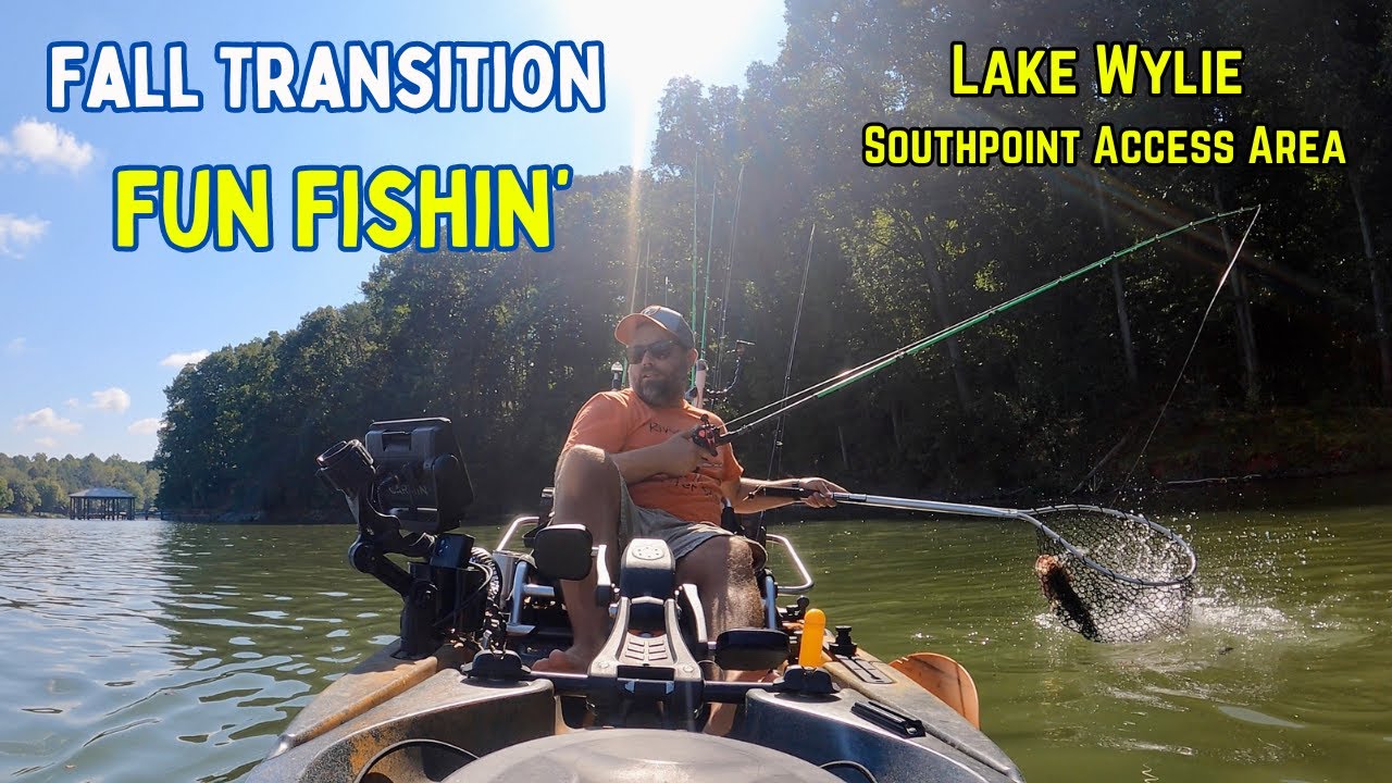 Fall Transition Fun Fishing – Kayak Bass Fishing in Unseasonably Warm Weather – Lake Wylie