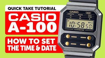 Casio A-100 (Module 3503) HOW TO set the TIME and DATE