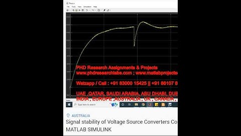 Signal stability of Voltage Source Converters Connected to Weak Grids | MATLAB SIMULINK