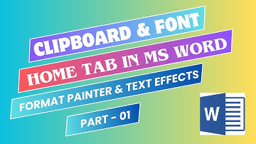 Microsoft Word Home Tab Tutorial in Bangla | Part-01 |  মাইক্রোসফট ওয়ার্ড টিউটোরিয়াল