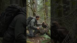 🦅 Brave Man Saves an Eagle Caught in a Hunter's Trap! 🔪