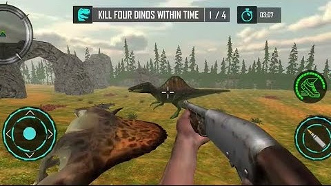 T-rex, Velociraptor and 2 more Dinosaur in Dino Gun Game ! Real Dinosaur Hunting Gun Game #2024