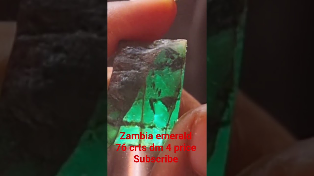 natural zambia emerald crystal 76 carats
