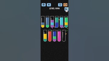 Water Color Sort Level 5996 Gameplay WalkThrough Solution