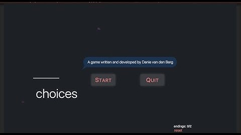 CS50 Final Project: Choices