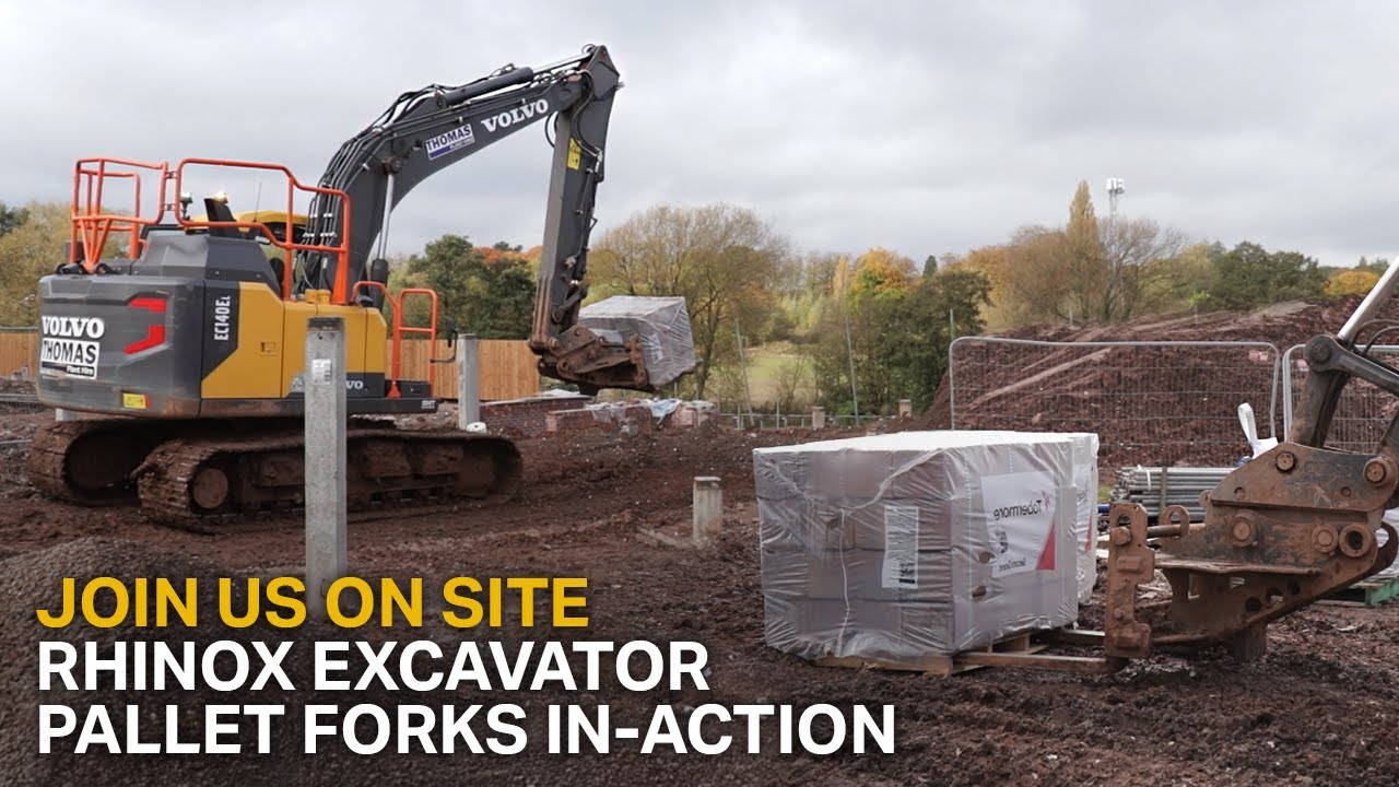 JOIN US ON SITE - Rhinox Excavator Pallet Forks In-Action! (& the BEST Features)